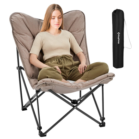 KingCamp Premium Upholstered Butterfly Camping Chair Portable Foldable For Travel
