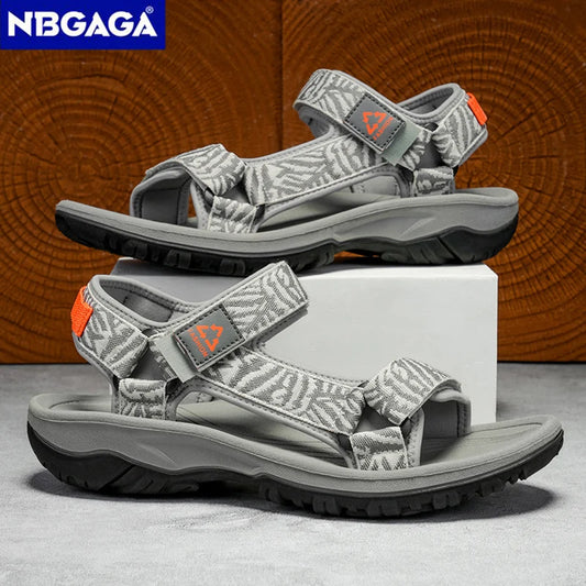 NBGAGA Men Lightweight Hiking Sandals Open Toe Beach Travel Shoes
