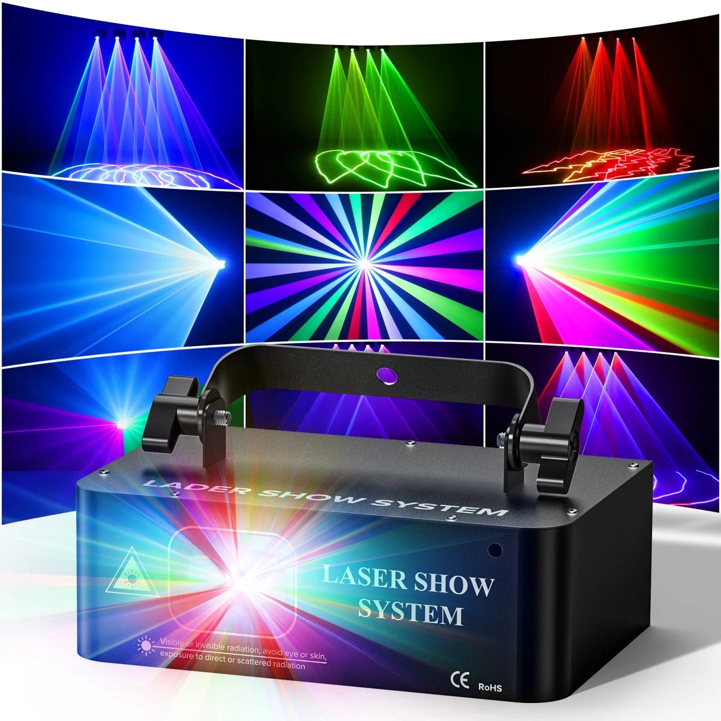 Datewink LED Stage Lights RGB Scanner Beam Projector Stage Lighting Effect DJ Disco Light DMX512 For Wedding Birthday Party Show