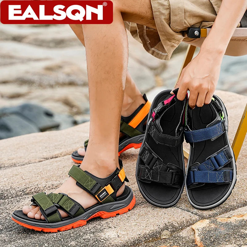 EALSQNCN Men's Summer Sandals Lightweight Anti Slip Comfort