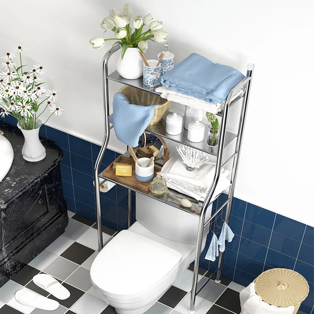 Studyset Over Toilet Storage Shelf 2 Tier Freestanding Metal