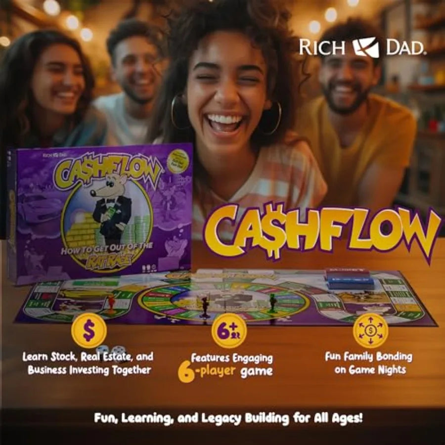 XMSJ CASHFLOW Board Game Educational Finance Literacy for Teens 14 and Up Interactive Learning Game