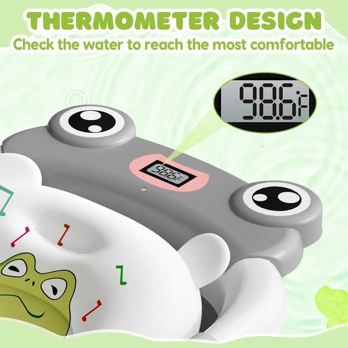 Foldable Baby Bathtub With Bath Cushion And Thermometer