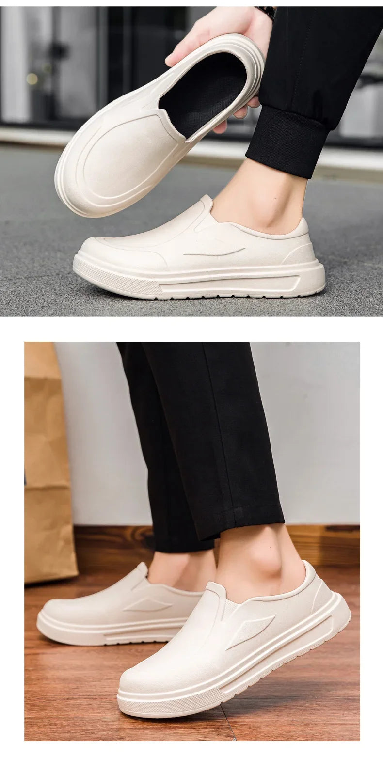 Mens Anti Slip Kitchen Shoes Oil Resistant Work Clogs