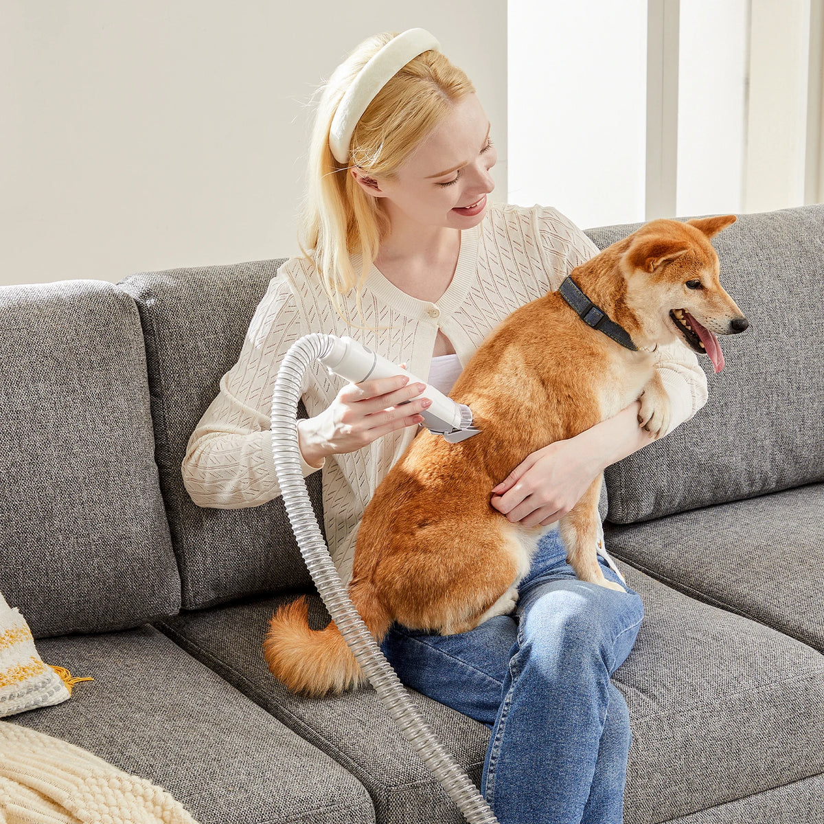 JHK Pet Grooming Vacuum Kit with Cordless Low Noise Clippers