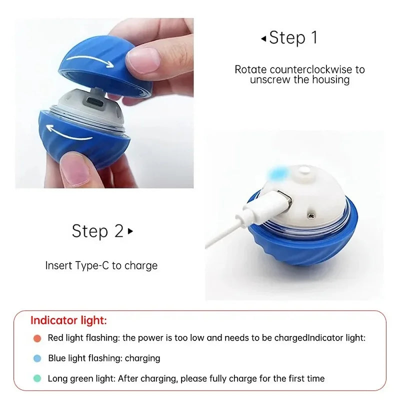 Automatic Bouncing Rolling Ball Dog Toy USB Interactive Puppy Toy