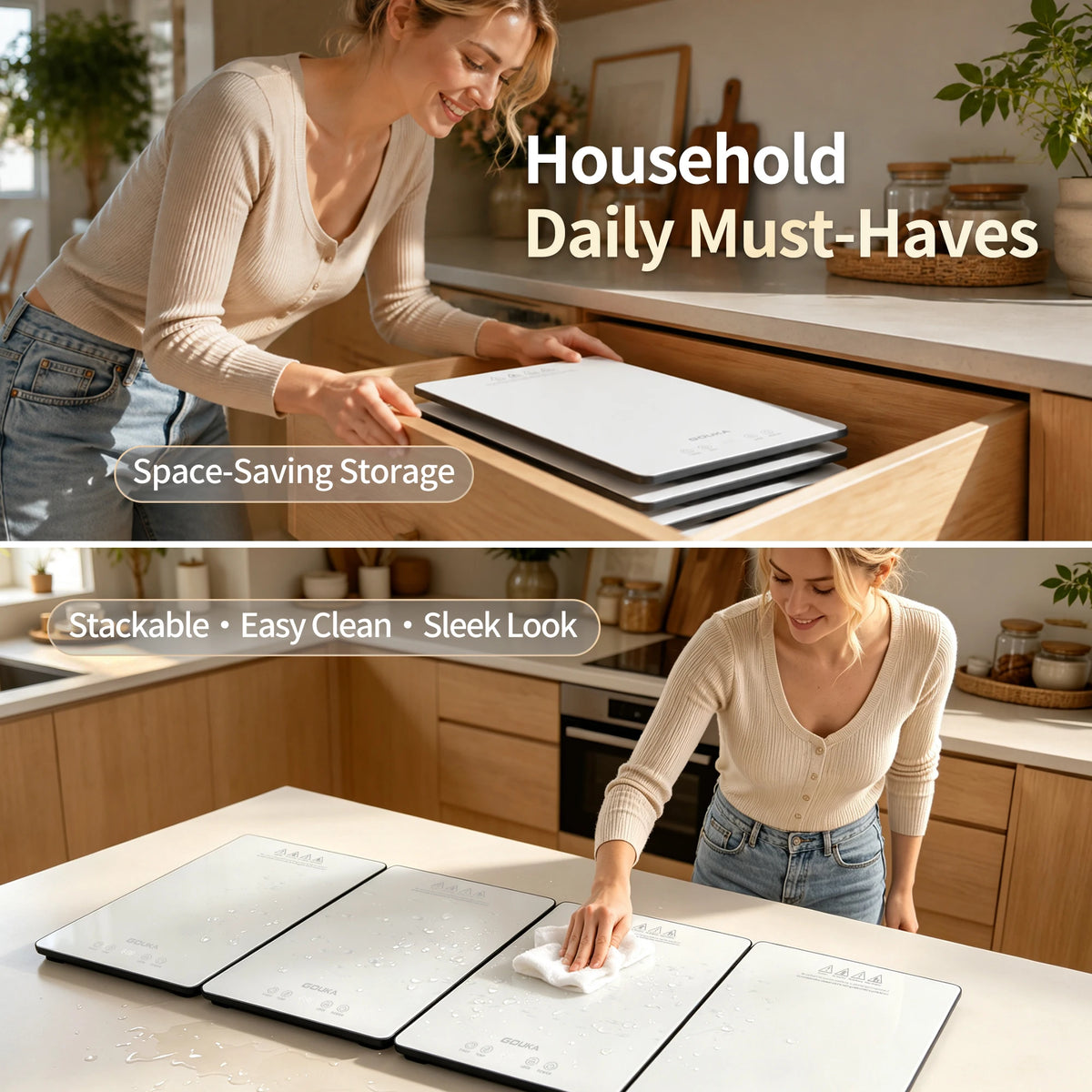 GOUKA Modular Electric Food Warming Tray With Adjustable Temperature Control