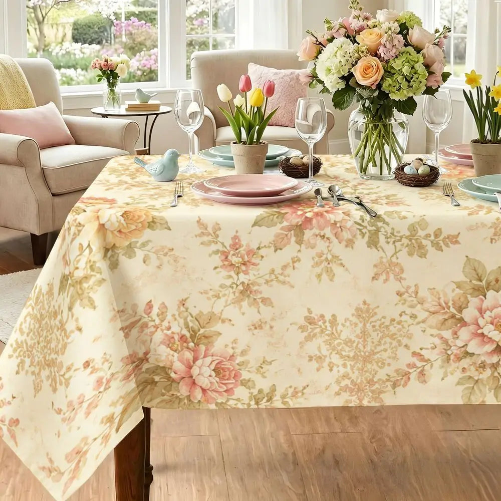 Vesperi Botanical Floral Tablecloth For Home Dining Decor