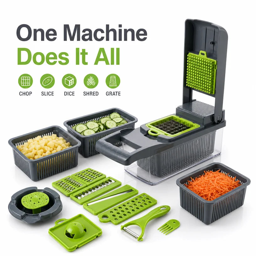 Multi Blade Stainless Steel Vegetable Chopper For Kitchen Meal Prep