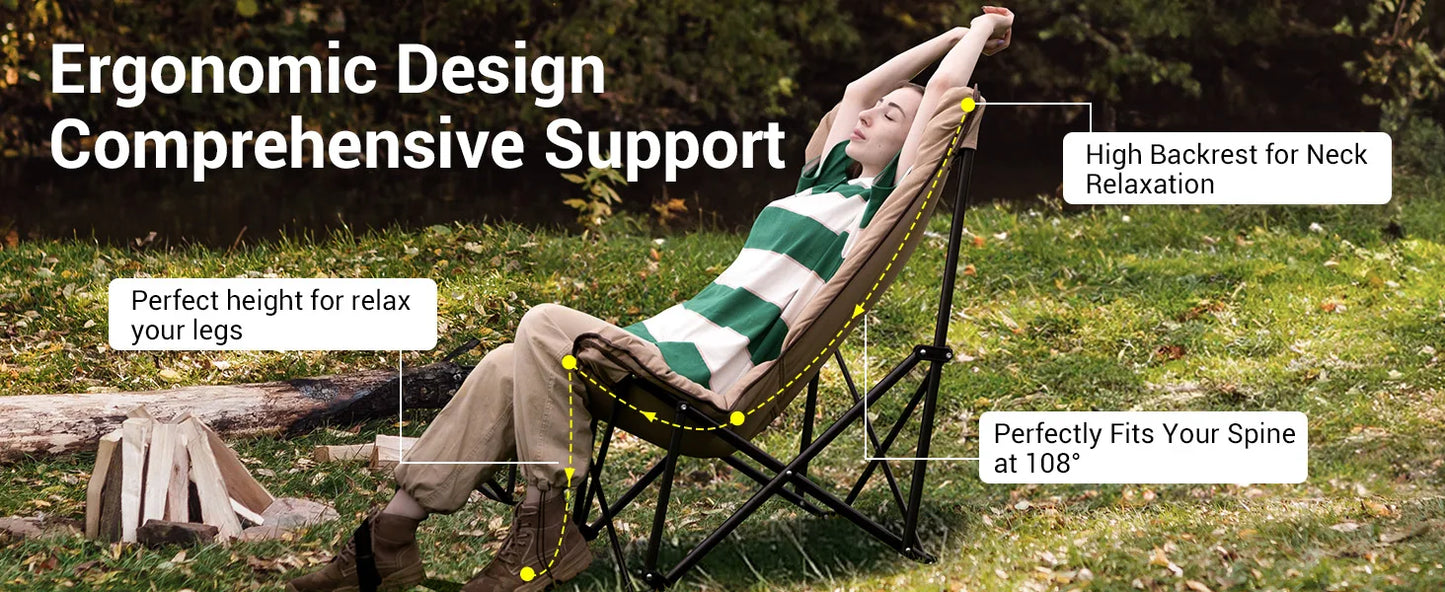 KingCamp Premium Upholstered Butterfly Camping Chair Portable Foldable For Travel