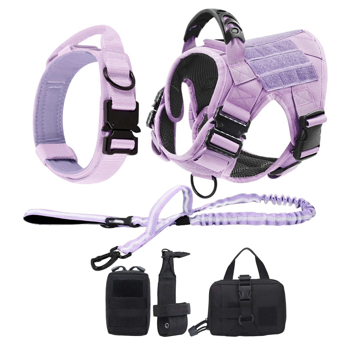 Petravel Dog Harness Tactical Training Vest Nylon Adjustable Camouflage Pattern
