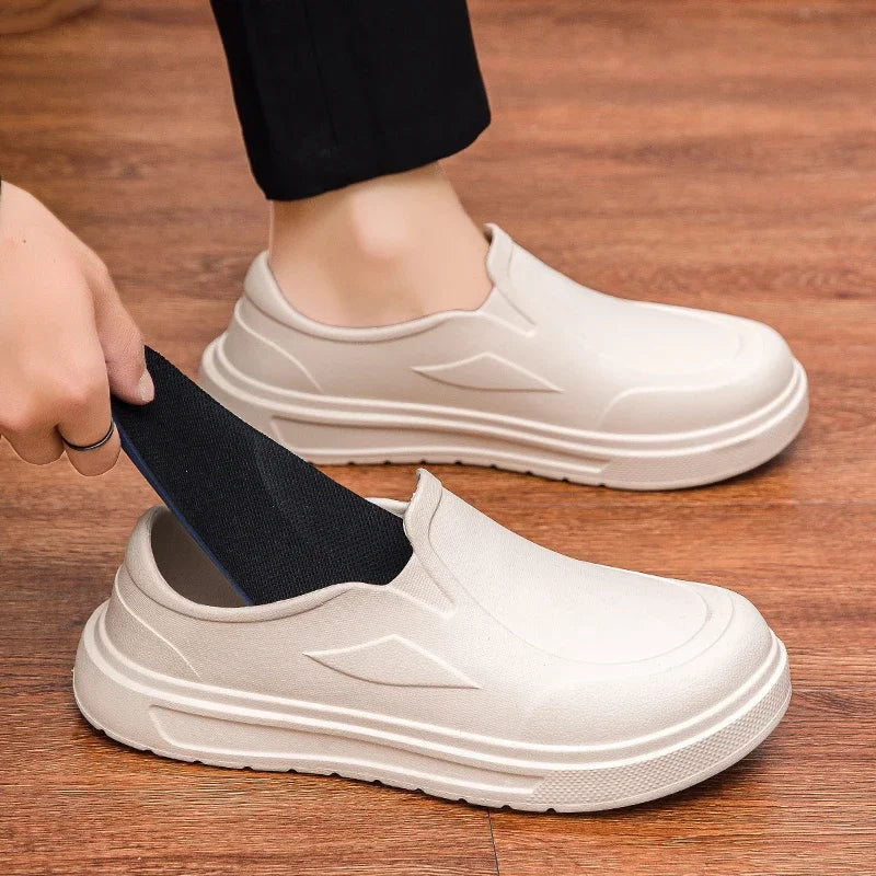 Mens Anti Slip Kitchen Shoes Oil Resistant Work Clogs