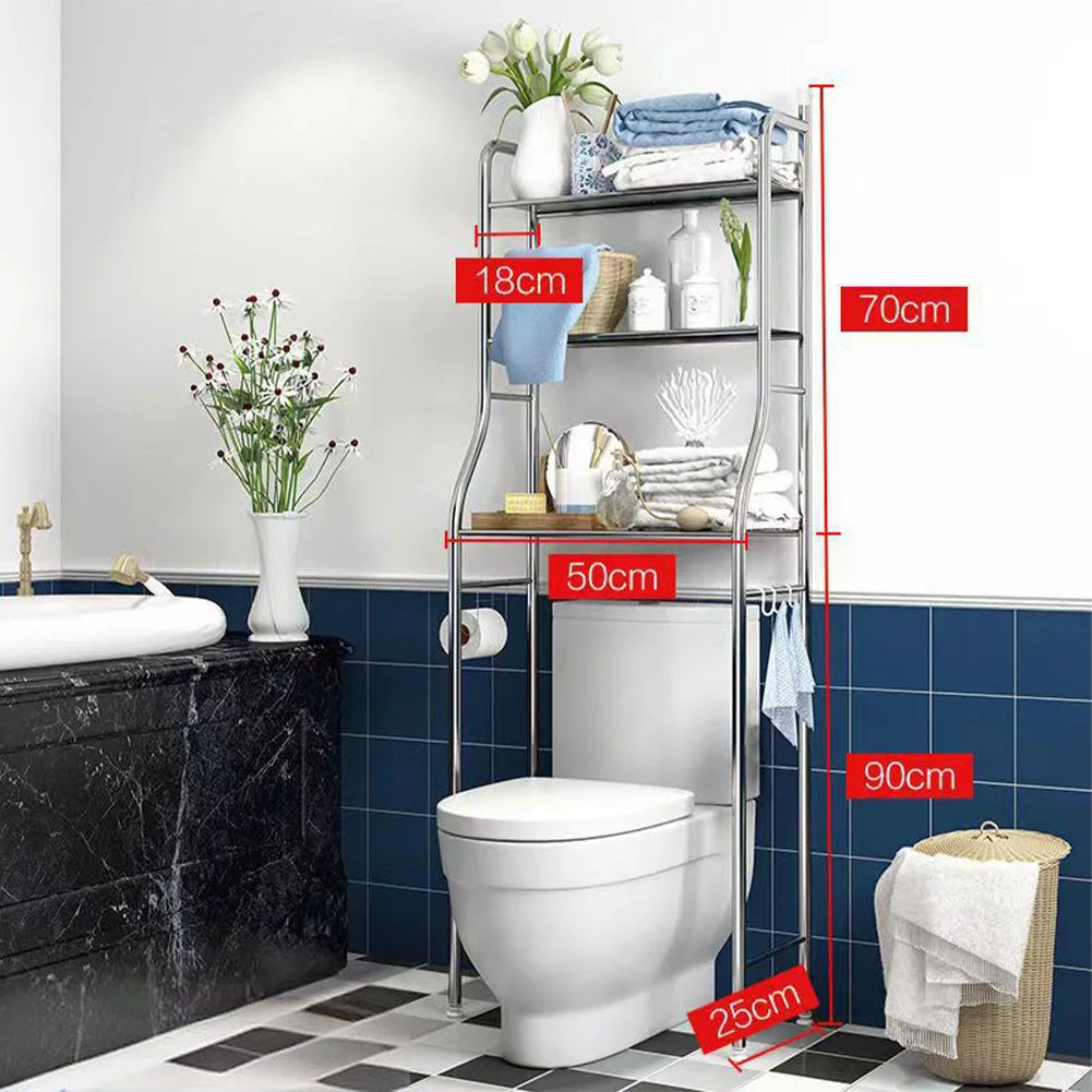 Studyset Over Toilet Storage Shelf 2 Tier Freestanding Metal
