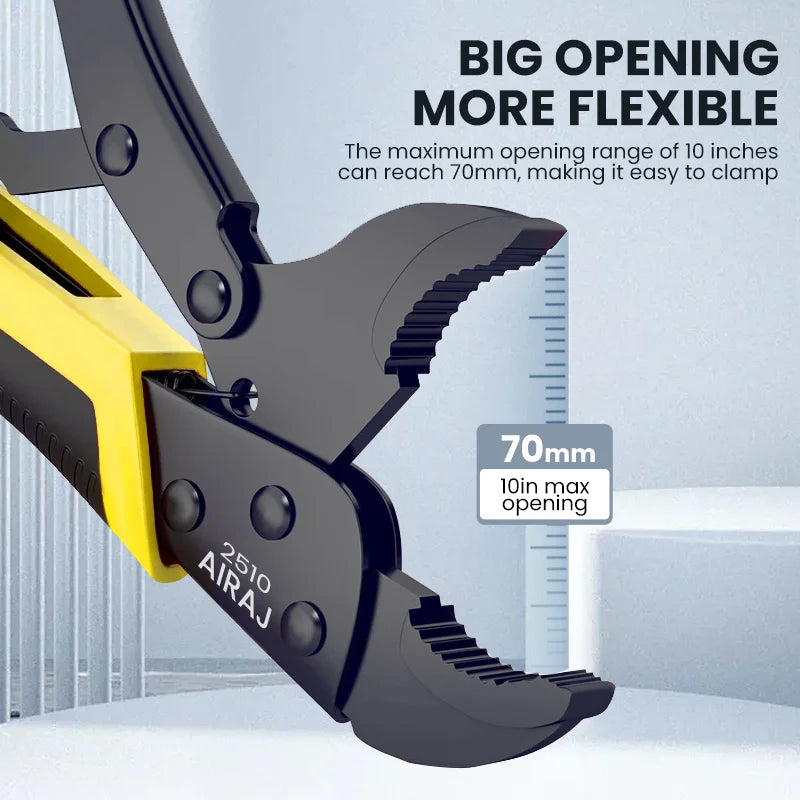 AIRAJ 5 Piece Locking Pliers Set Quick Release Curved Mouth