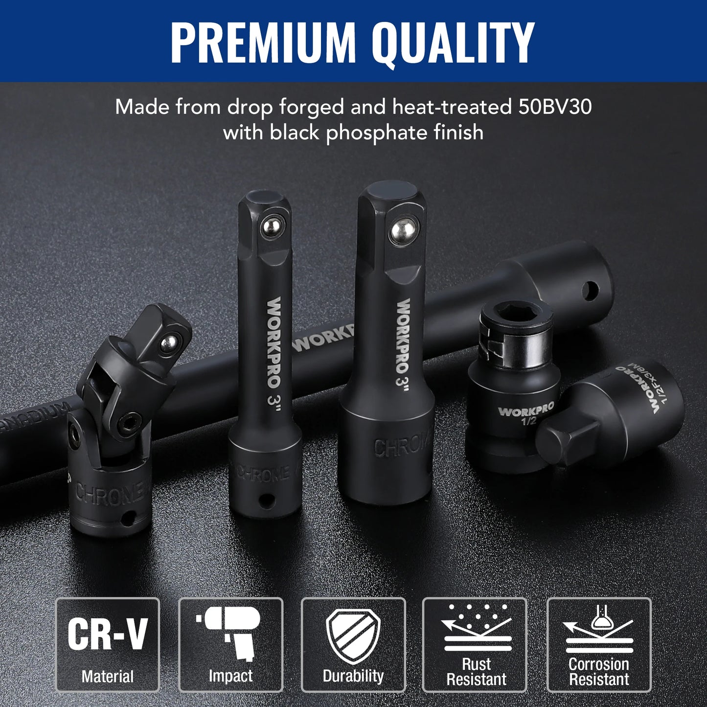 WORKPRO 18Piece Drive Tool Accessory Set With Socket Adapters