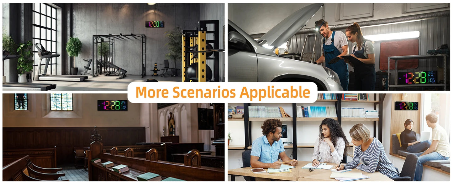 Hign-concerned Digital Wall Clock With LED Display Remote