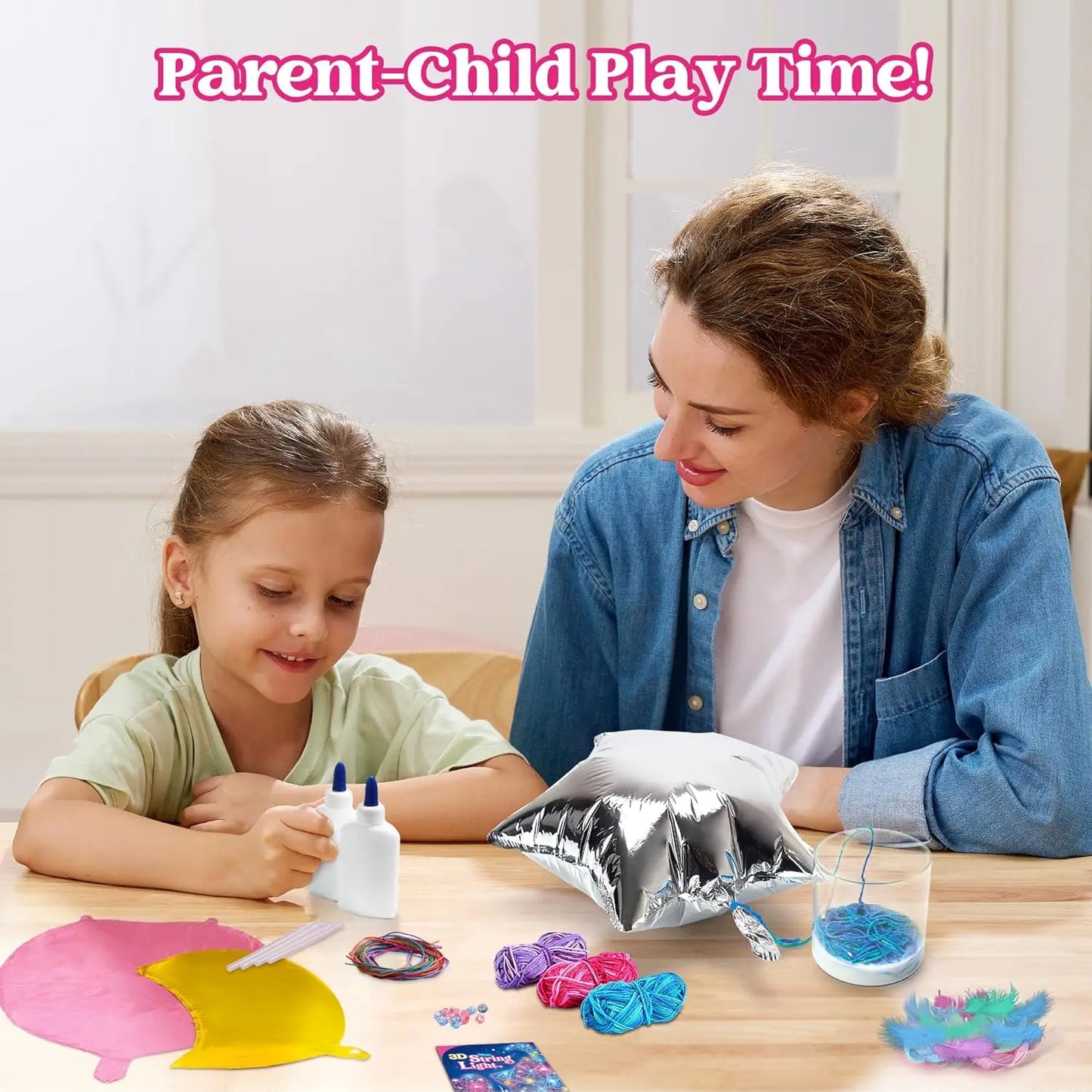 Joyfy ThreeDimensional String Art Kit Light Up LED Bulbs Set