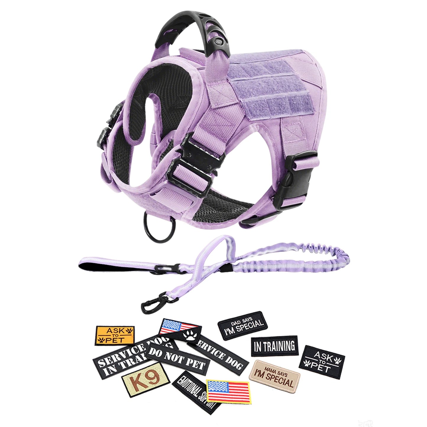 Petravel Dog Harness Tactical Training Vest Nylon Adjustable Camouflage Pattern