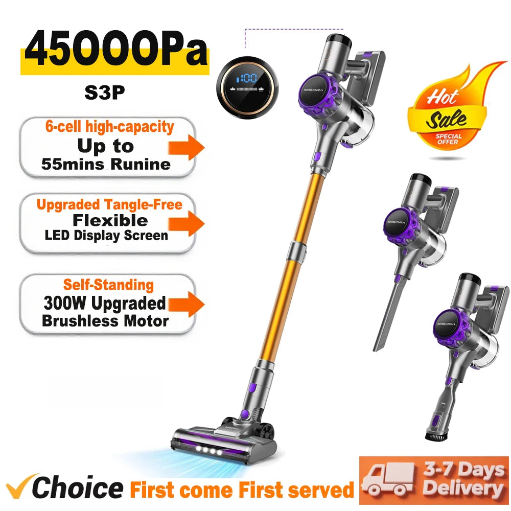 INSE S3P Powerful Cordless Stick Vacuum Cleaner with HEPA Filtration