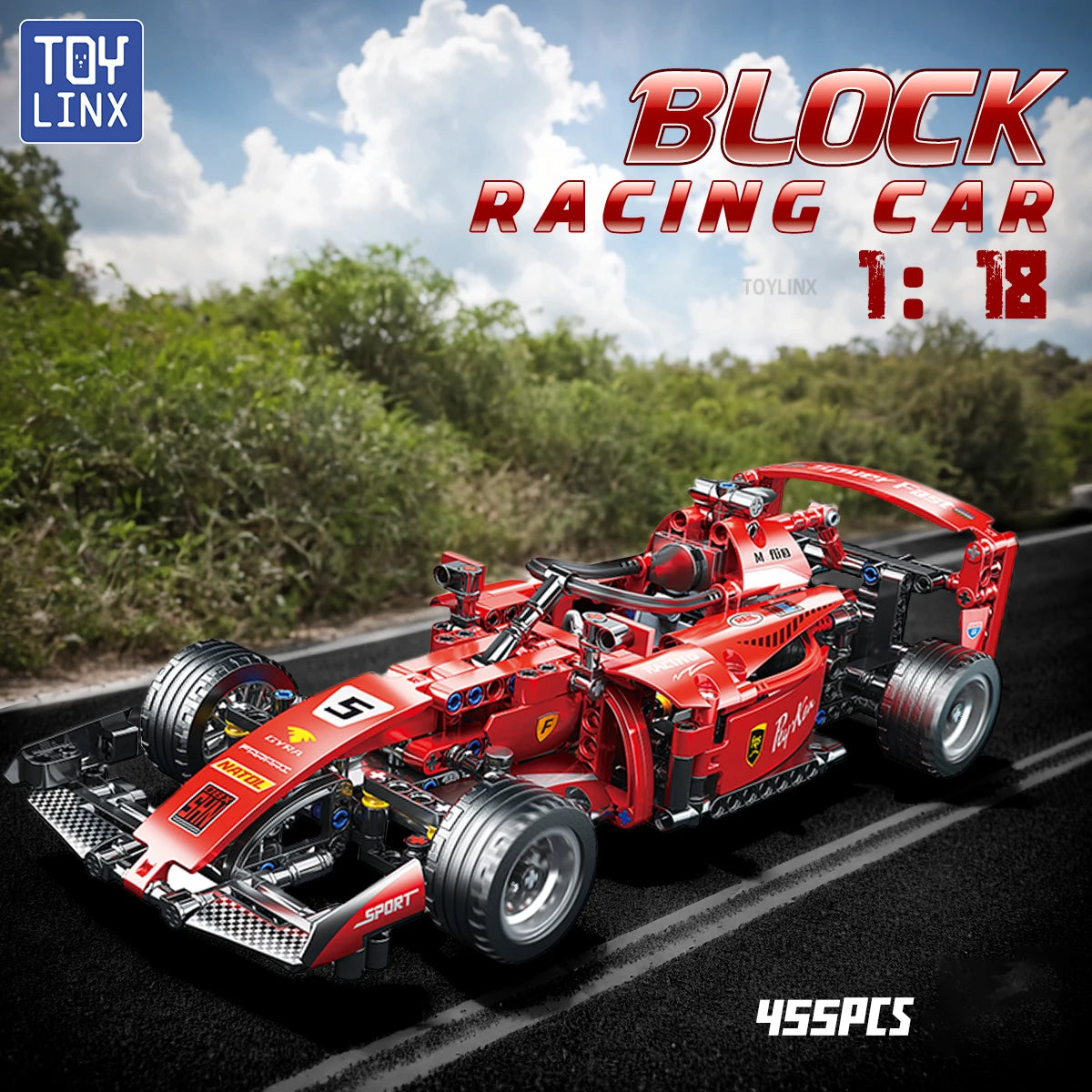 KAVOWORLD Racing Car Building Sets MOC Model Toy for STEM