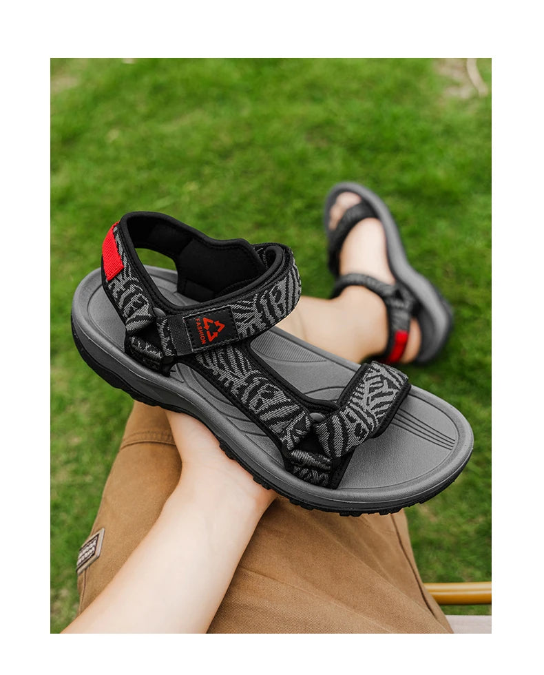 NBGAGA Men Lightweight Hiking Sandals Open Toe Beach Travel Shoes