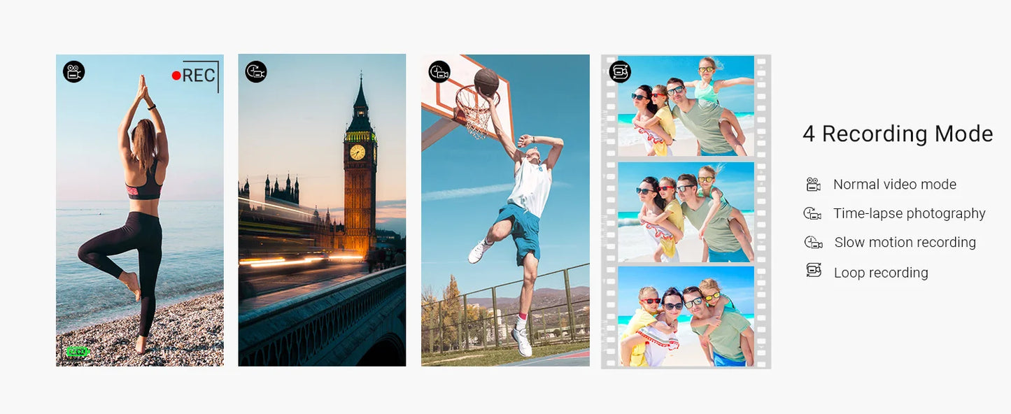 Gavonde 4K 64MP WiFi Vlogging Camera Front and Rear