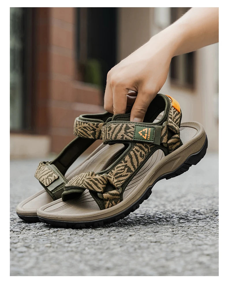 NBGAGA Men Lightweight Hiking Sandals Open Toe Beach Travel Shoes