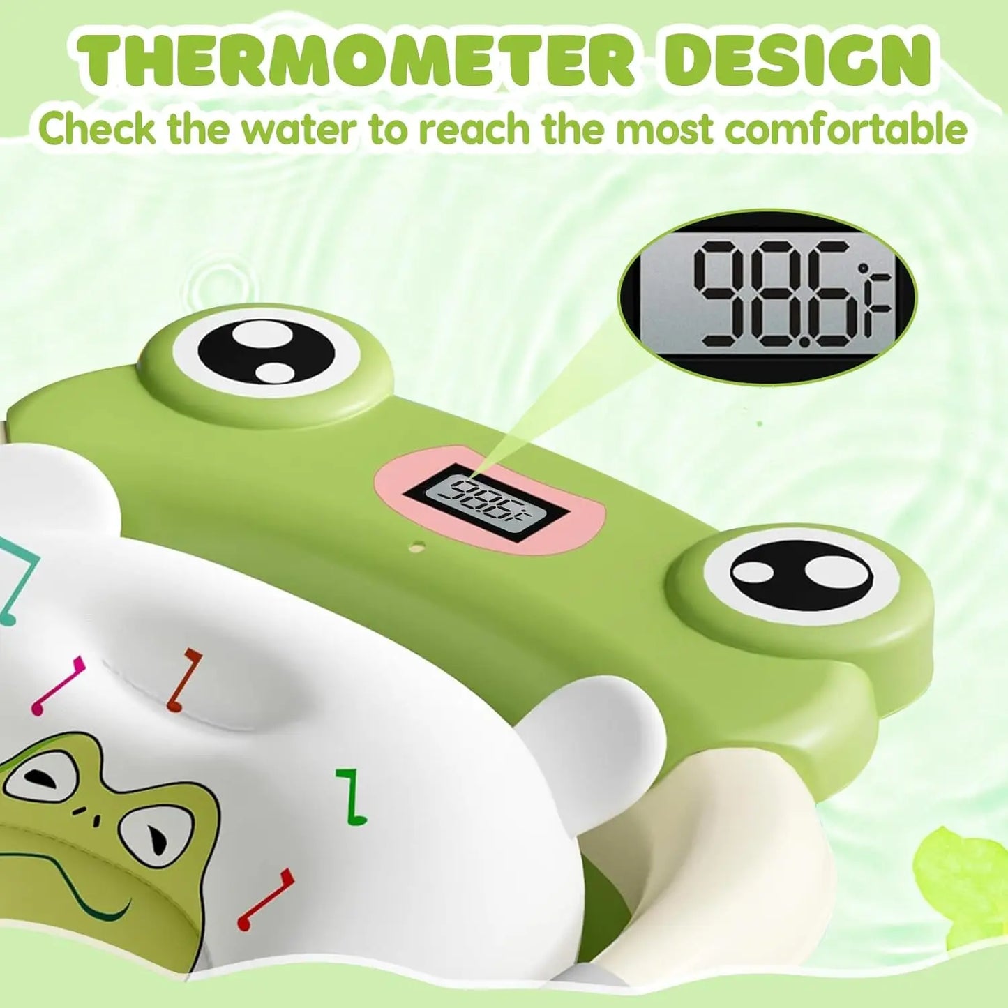 Foldable Baby Bathtub With Bath Cushion And Thermometer