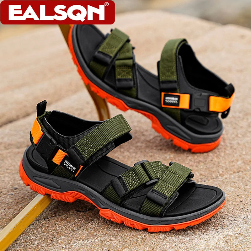 EALSQNCN Men's Summer Sandals Lightweight Anti Slip Comfort