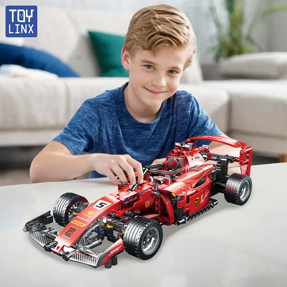 KAVOWORLD Racing Car Building Sets MOC Model Toy for STEM