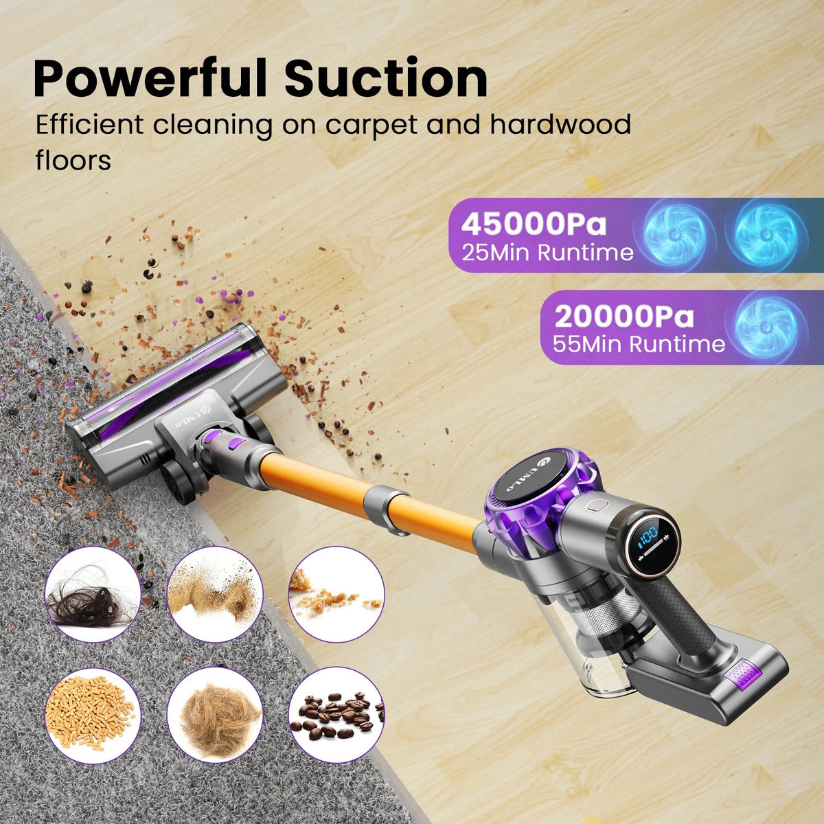 INSE S3P Powerful Cordless Stick Vacuum Cleaner with HEPA Filtration