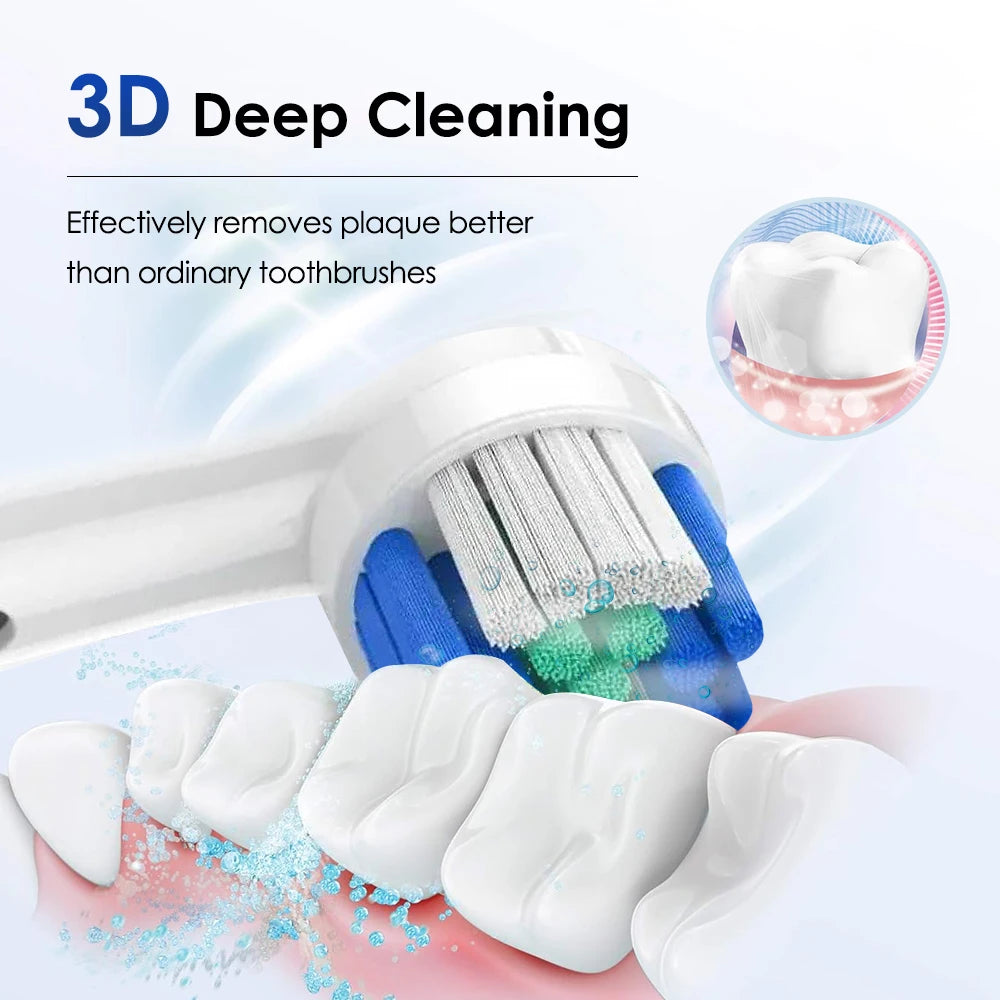 AFDEAL Rotating Electric Toothbrush With 4 Heads And 5 Modes