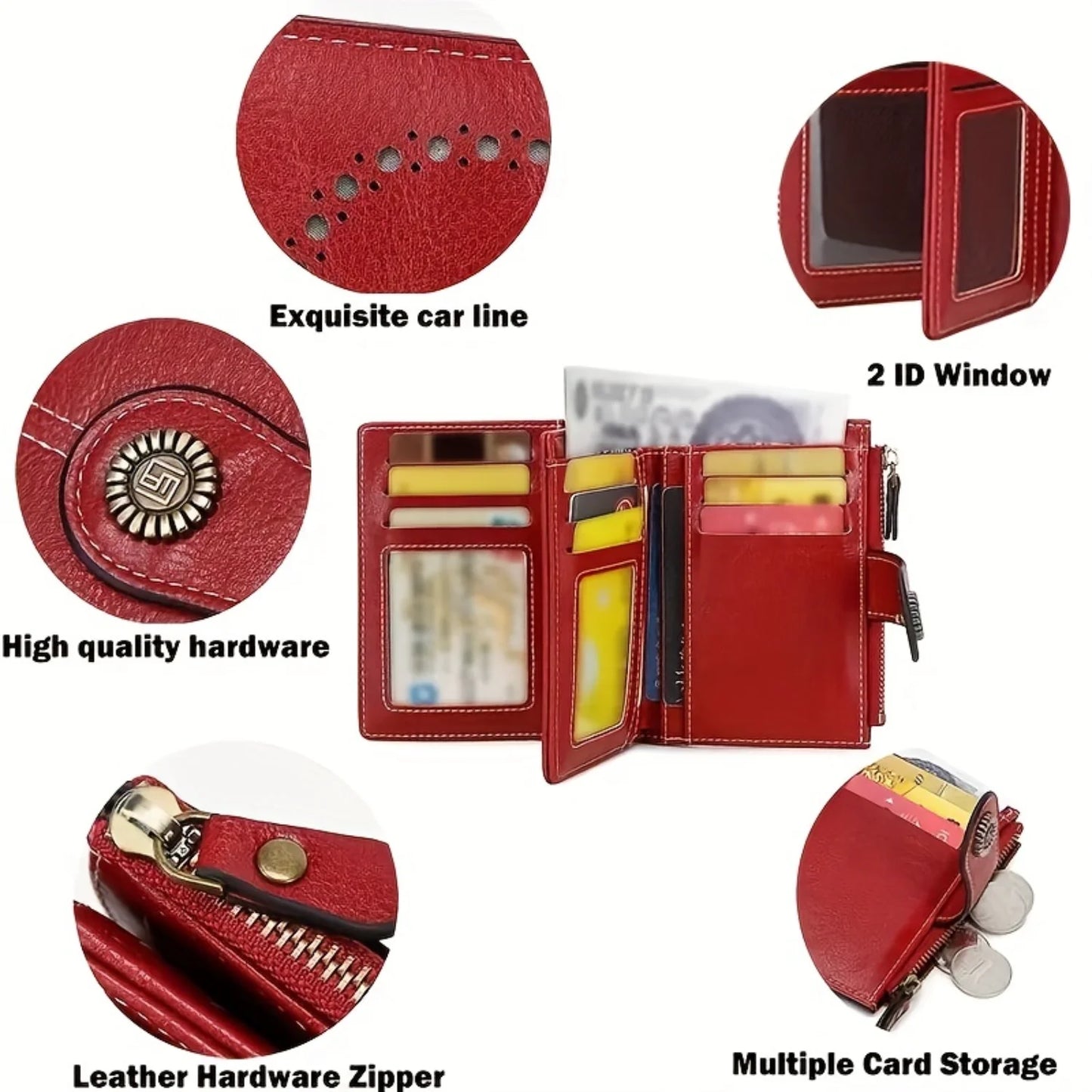 Sichuan RFID Anti Theft Women Wallet Multi Card Zipper