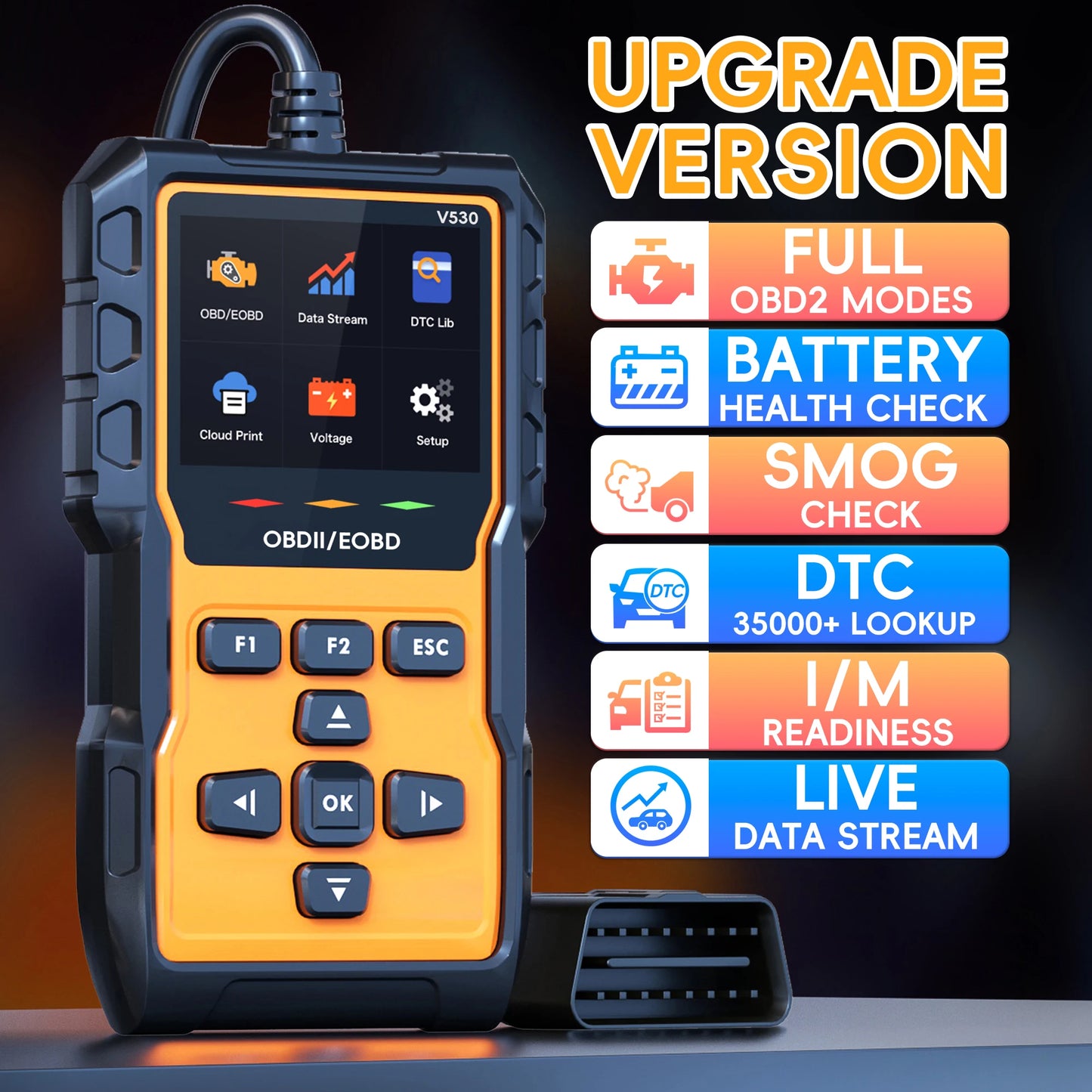 Hign-concerned OBD2 Scanner Diagnostic Tool Check Engine Codes Mode 6 8 Car Diagnostic Scan With Reset