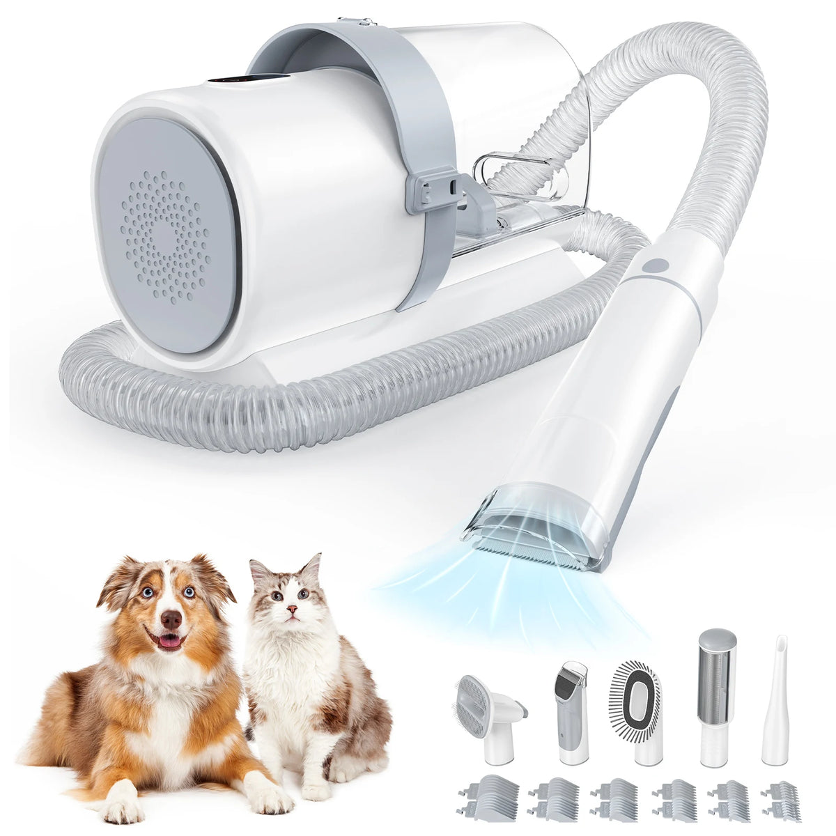 JHK Pet Grooming Vacuum Kit with Cordless Low Noise Clippers