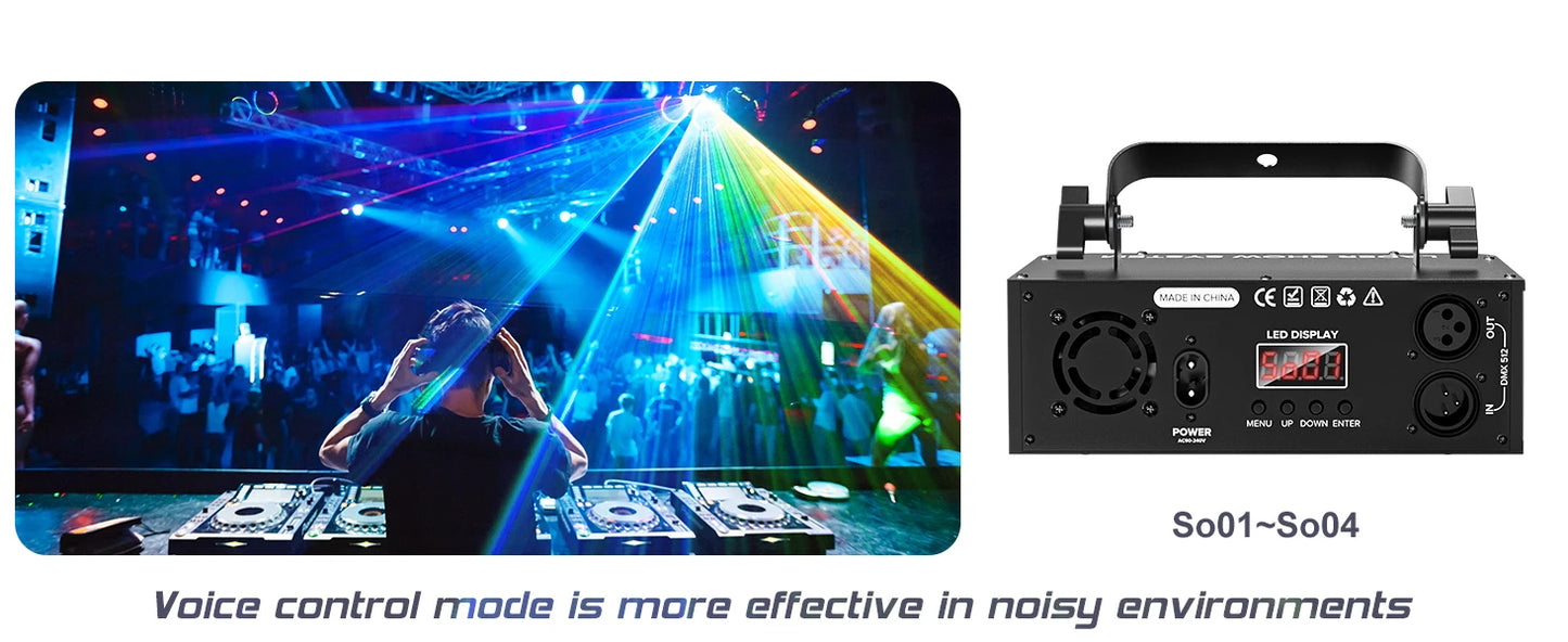 Datewink LED Stage Lights RGB Scanner Beam Projector Stage Lighting Effect DJ Disco Light DMX512 For Wedding Birthday Party Show