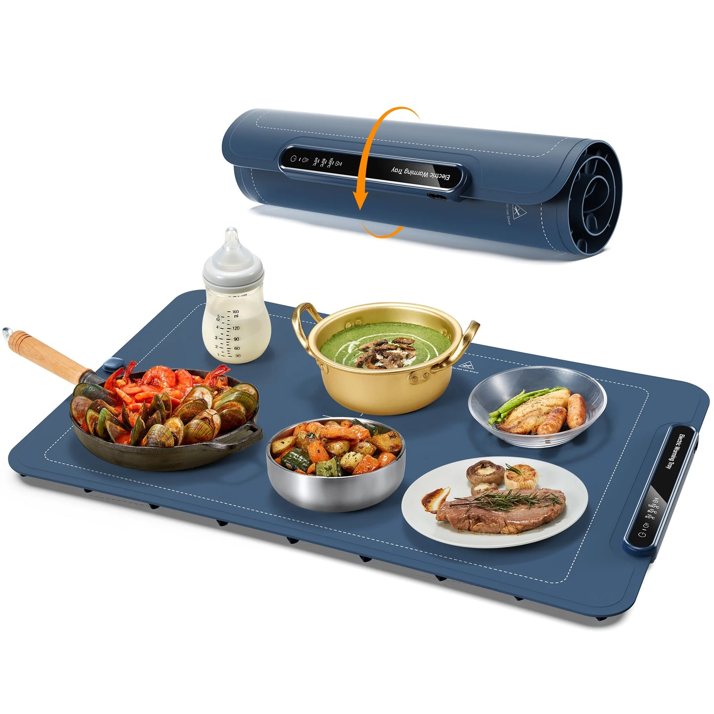 Yabano Electric Warming Tray Foldable Food Warmer With 3 Temperature Settings