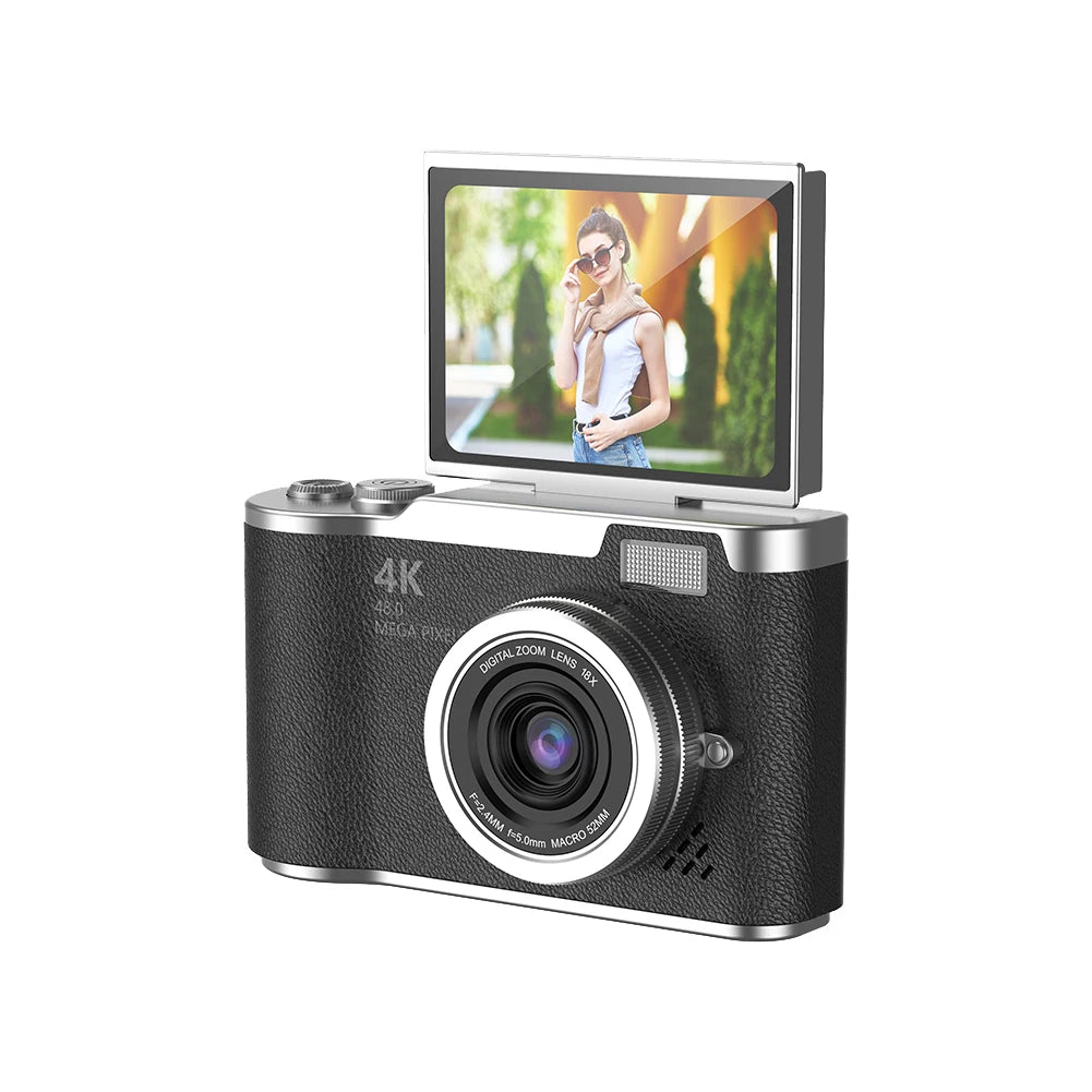 TAKEZERO 4K Digital Camera 48MP With 8X Zoom Flip Screen For Teens And Beginners