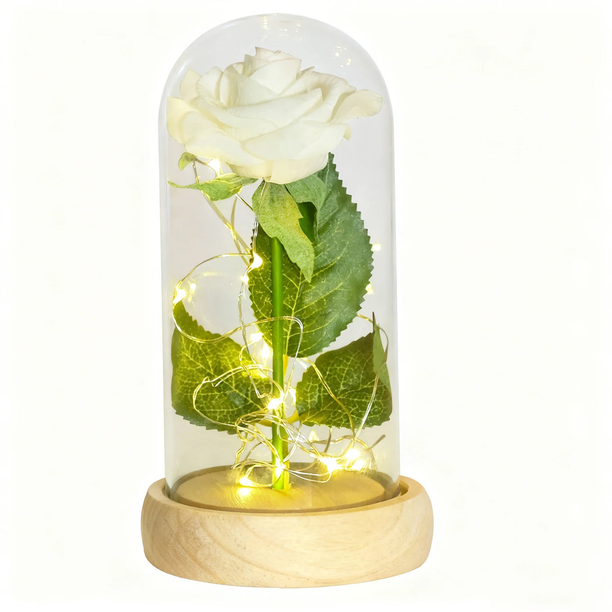 Ainyrose Beauty And The Beast Eternal Rose Glass Dome Decor