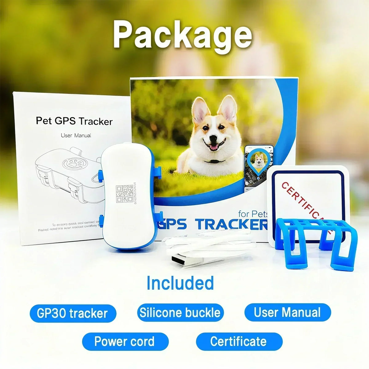GPS Pet Tracker for Dogs and Cats Waterproof