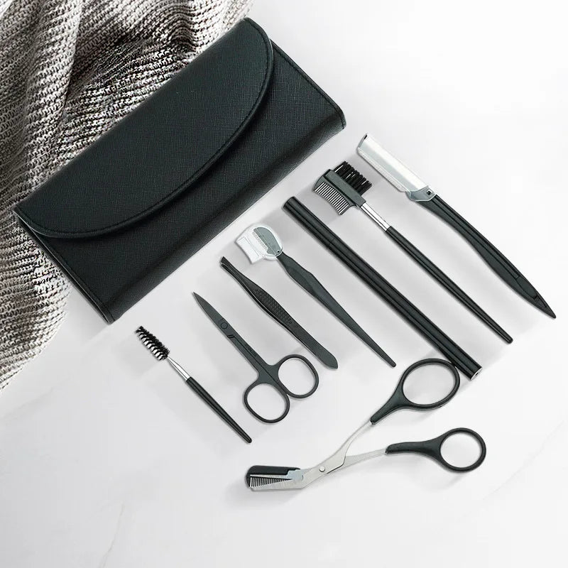 Hign Concerned Chemical Eyebrow Trimming Tool Set With Comb