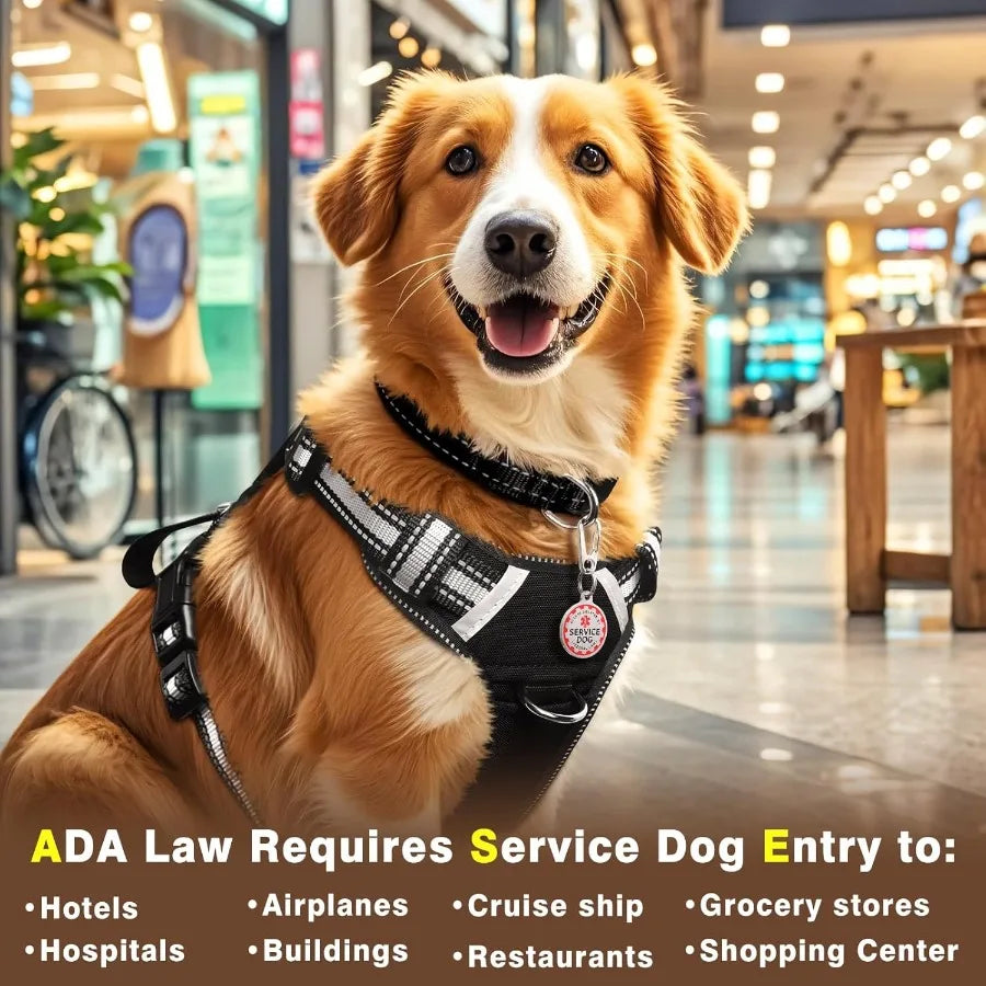 Hign Concerned Service Dog Vest No Pull Reflective Harness