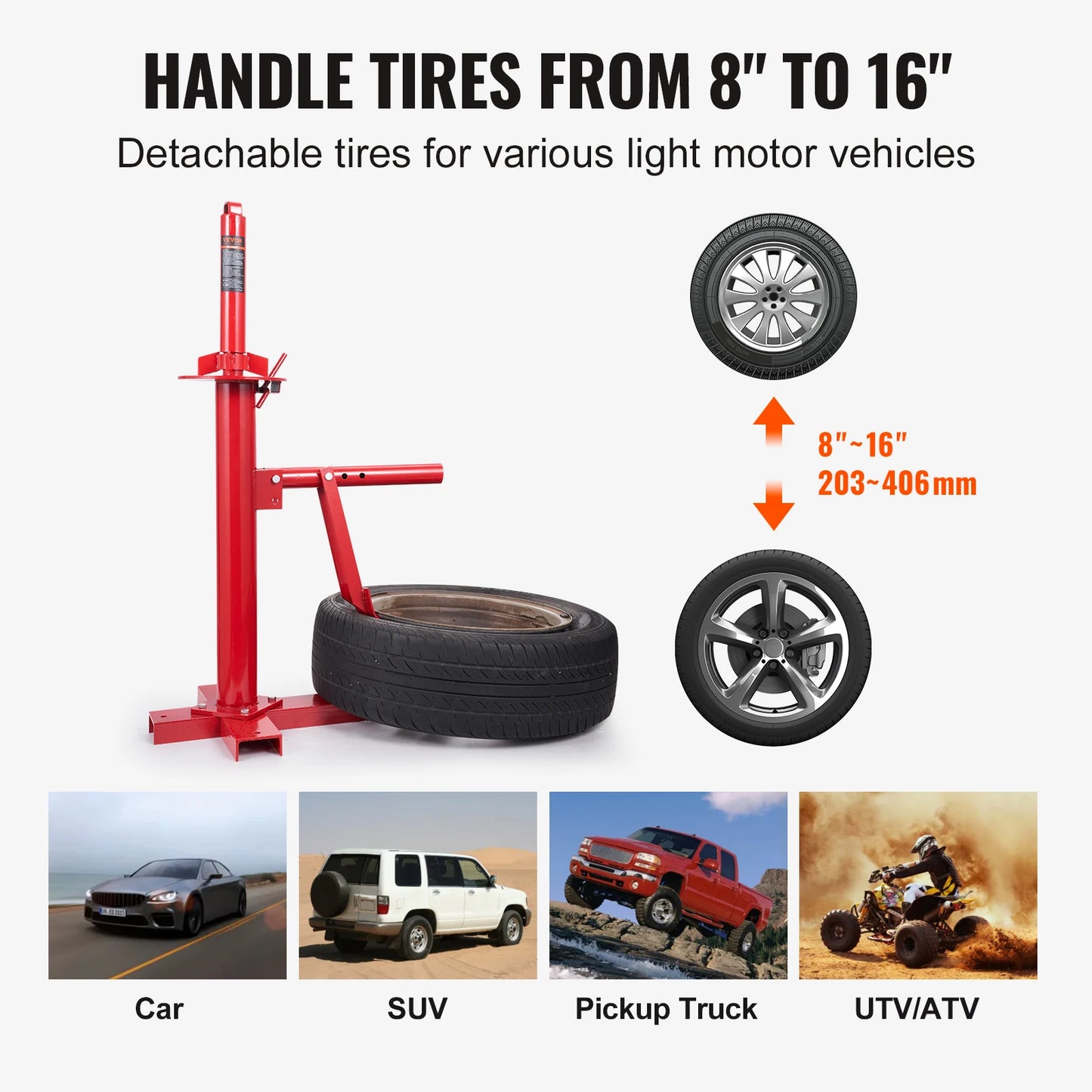 SucceBuy Portable Manual Tire Changer Bead Breaker Tool for Garage