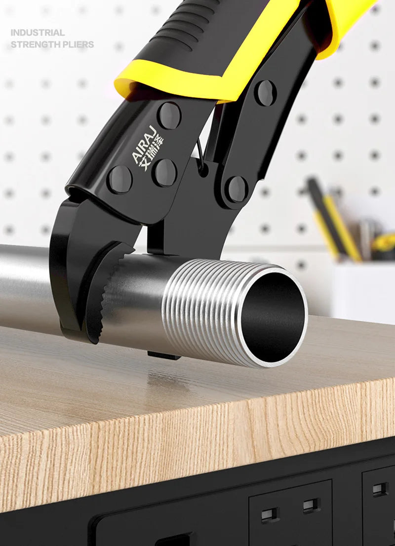 AIRAJ 5 Piece Locking Pliers Set Quick Release Curved Mouth