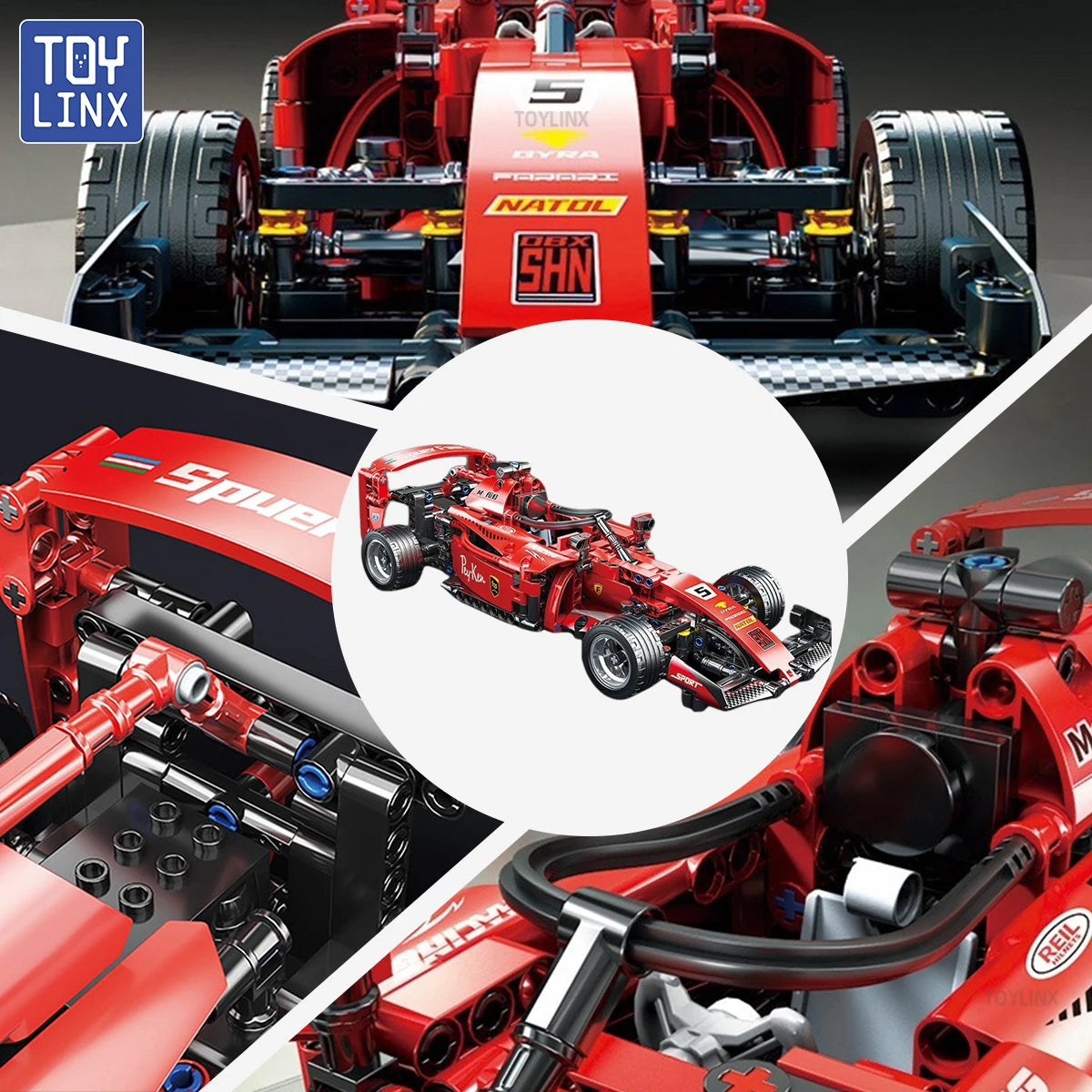 KAVOWORLD Racing Car Building Sets MOC Model Toy for STEM