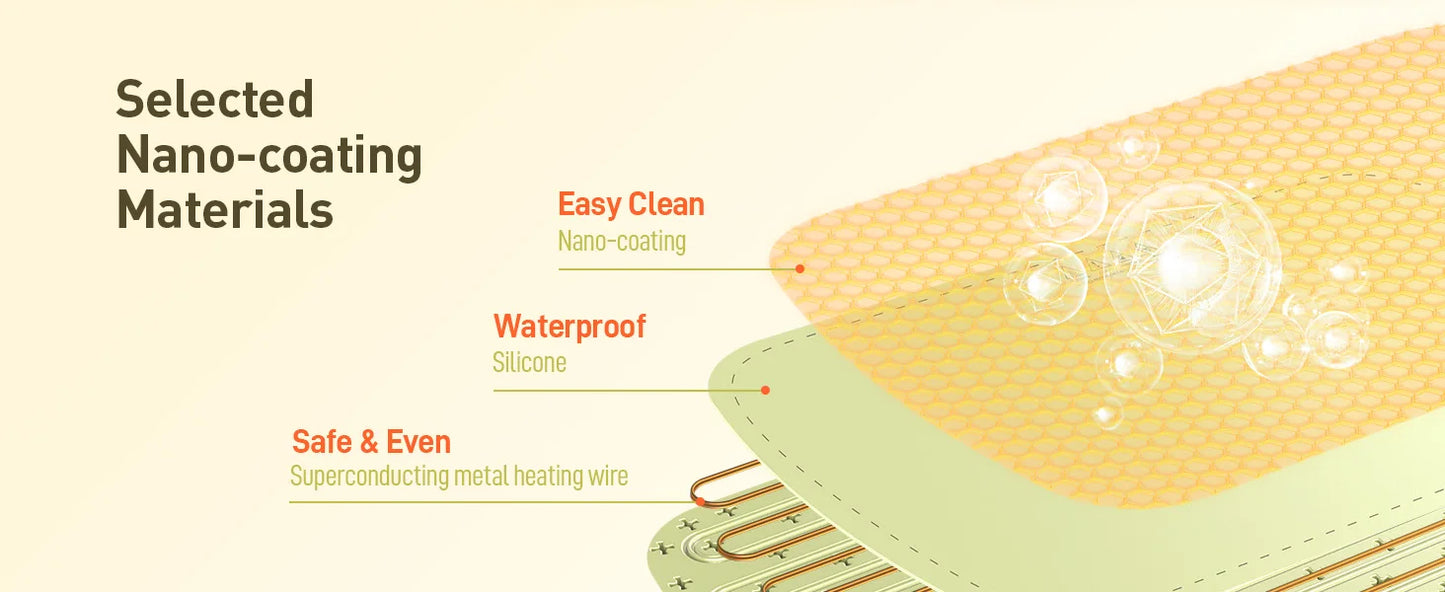 Electric Warming Tray 8 Heat Settings Portable Food Warmer