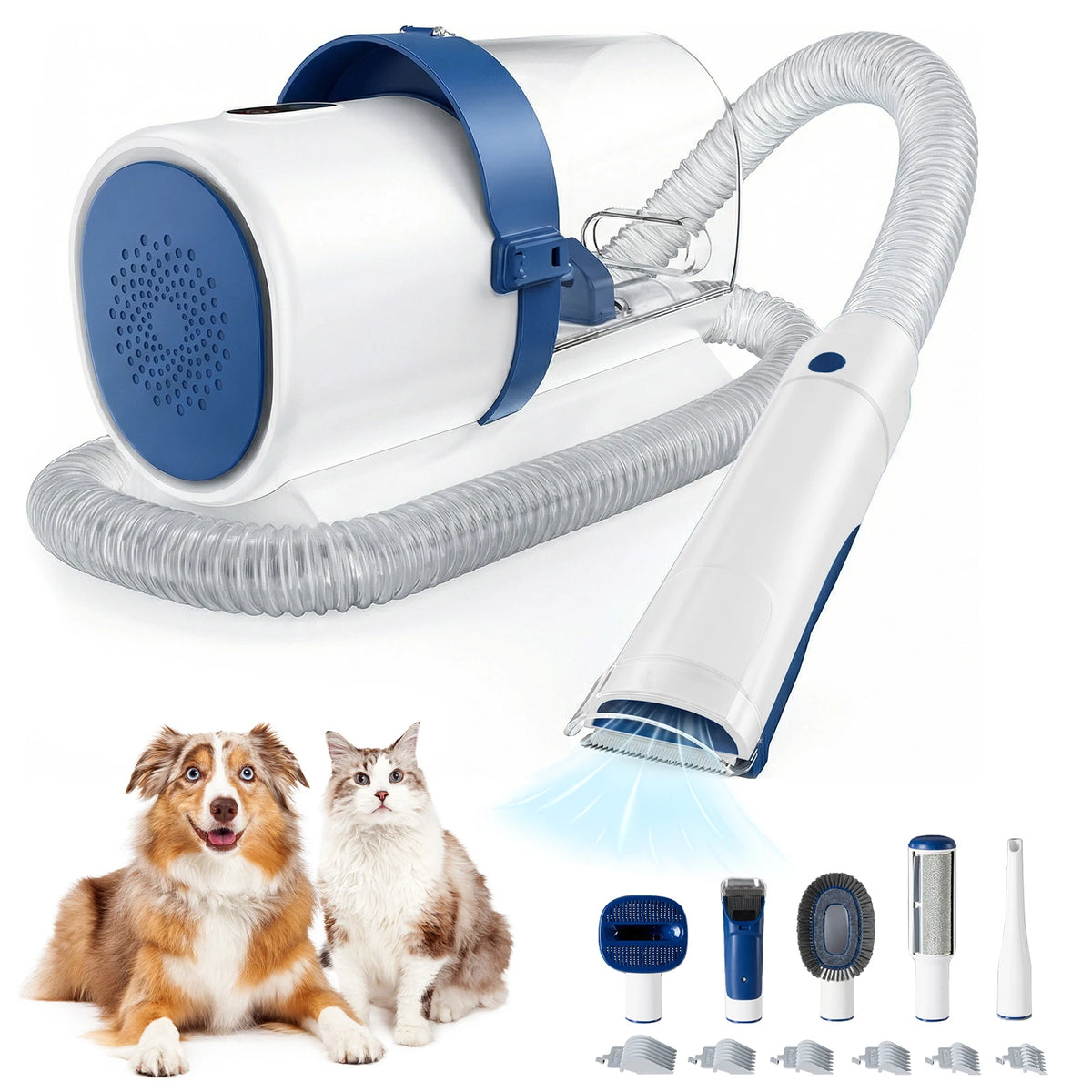 JHK Pet Grooming Vacuum Kit with Cordless Low Noise Clippers