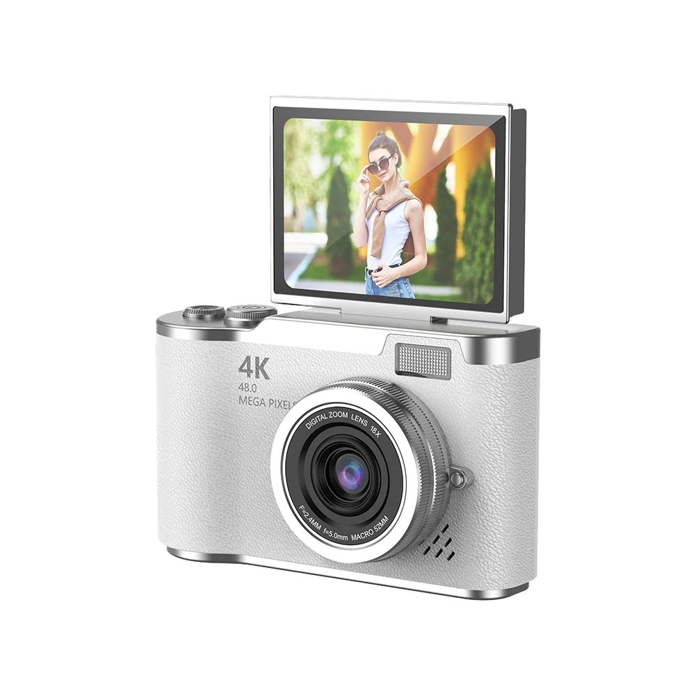TAKEZERO 4K Digital Camera 48MP With 8X Zoom Flip Screen For Teens And Beginners