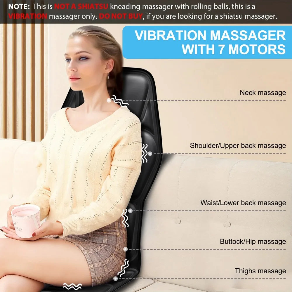 YJ308B Massage Seat Cushion With Heat And Lumbar Support