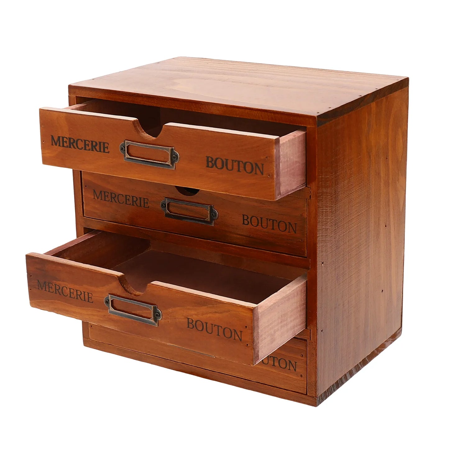 Wooden 4 Tier Desktop Organizer With 16 Drawers For Home Office
